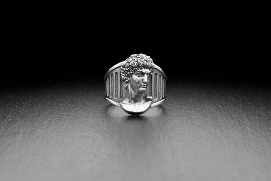 Sterling Silver David Sculpture Ring: Renaissance Art Jewelry (etsy image id: 4967539271)