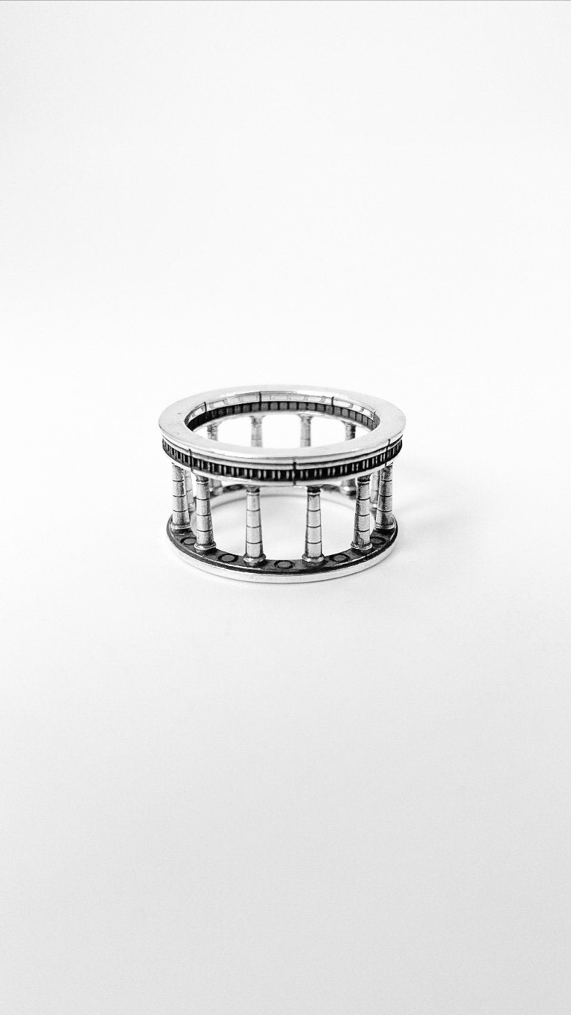 Introducing our elegant Sterling Silver Ring "Column," a timeless piece inspired by the beauty and grandeur of ancient architectural columns. (etsy image id: 5002546056)