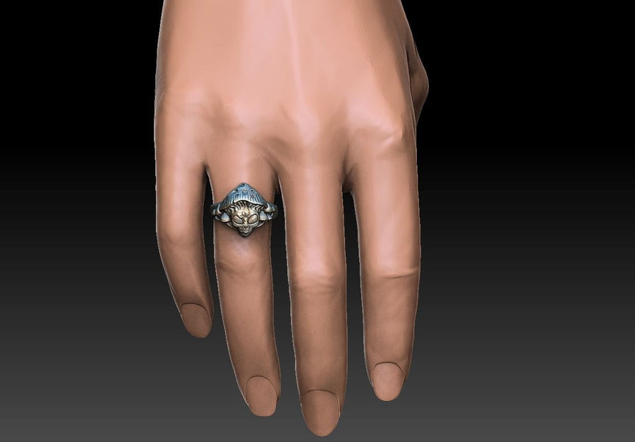 Sterling Silver Alien Mushroom Ring: Handmade Strange Jewelry (etsy image id: 7261383126)