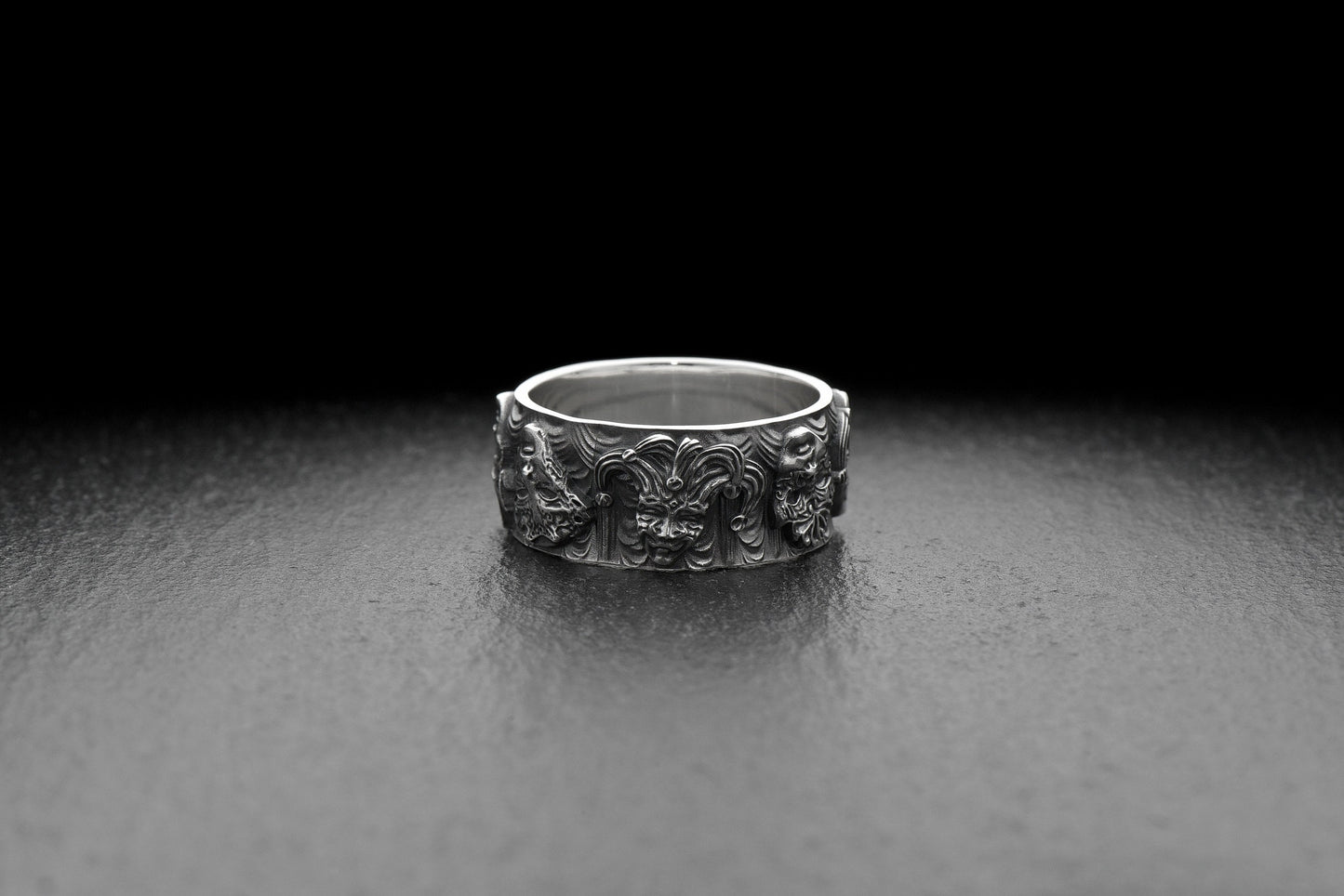 Introducing our captivating Sterling Silver Ring "Masks," inspired by the allure and mystery of masks from different cultures. (etsy image id: 5092545695)