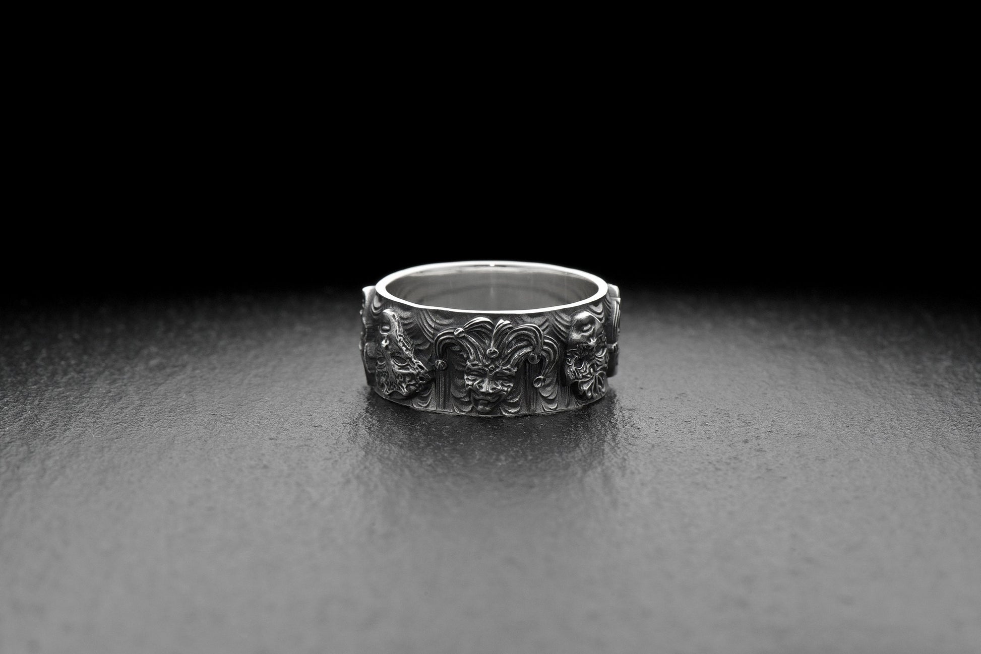 Introducing our captivating Sterling Silver Ring "Masks," inspired by the allure and mystery of masks from different cultures. (etsy image id: 5092545695)
