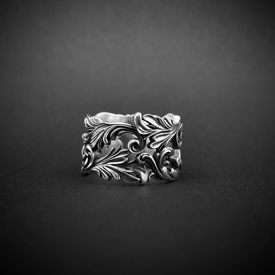 Patterned Sterling Silver Statement Ring: Handmade Art Lover Jewelry (etsy image id: 5092568595)