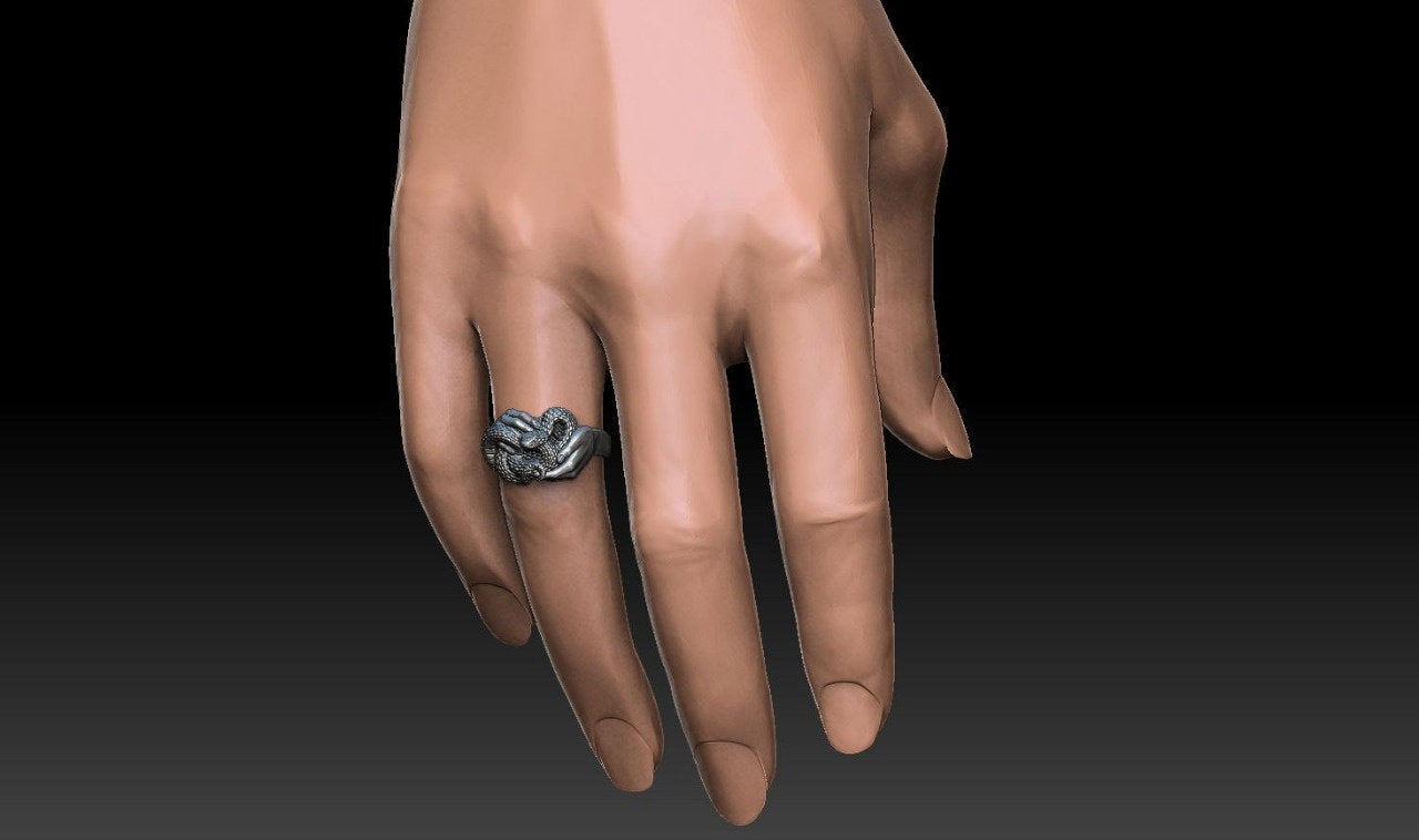 Sterling Silver Snake Ring: Handmade Serpent Jewelry (etsy image id: 5113065535)