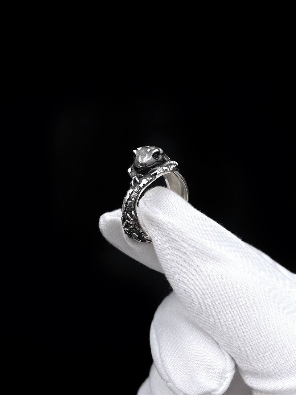 Sterling Silver Salamander Ring: Handmade Animal Lover Jewelry (etsy image id: 5393101138)