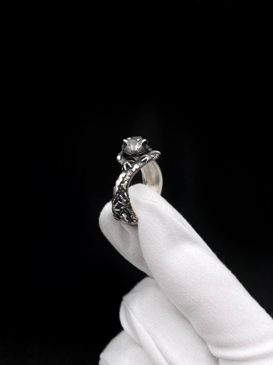 Sterling Silver Salamander Ring: Handmade Animal Lover Jewelry (etsy image id: 5441255741)