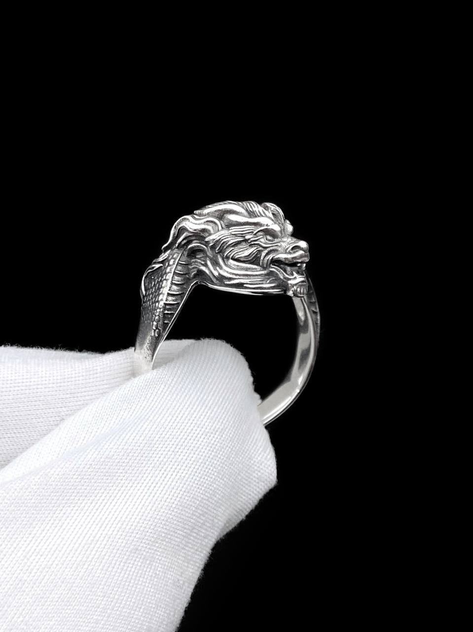 Sterling Silver Chinese Dragon Ring: Handmade Fantasy Jewelry (etsy image id: 5445017859)