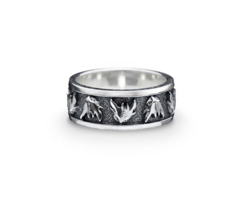 Sterling Silver Dragon Ring: Handmade Fantasy Jewelry (etsy image id: 5554549012)