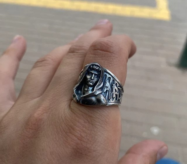 Sterling Silver David Ring: Michelangelo Sculpture, Handmade Jewelry (etsy image id: 5577949229)