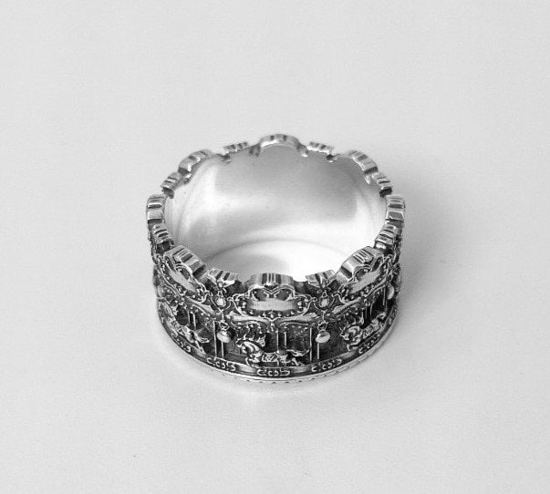 Sterling Silver Carousel Ring: Handmade Memory Jewelry (etsy image id: 5583929707)