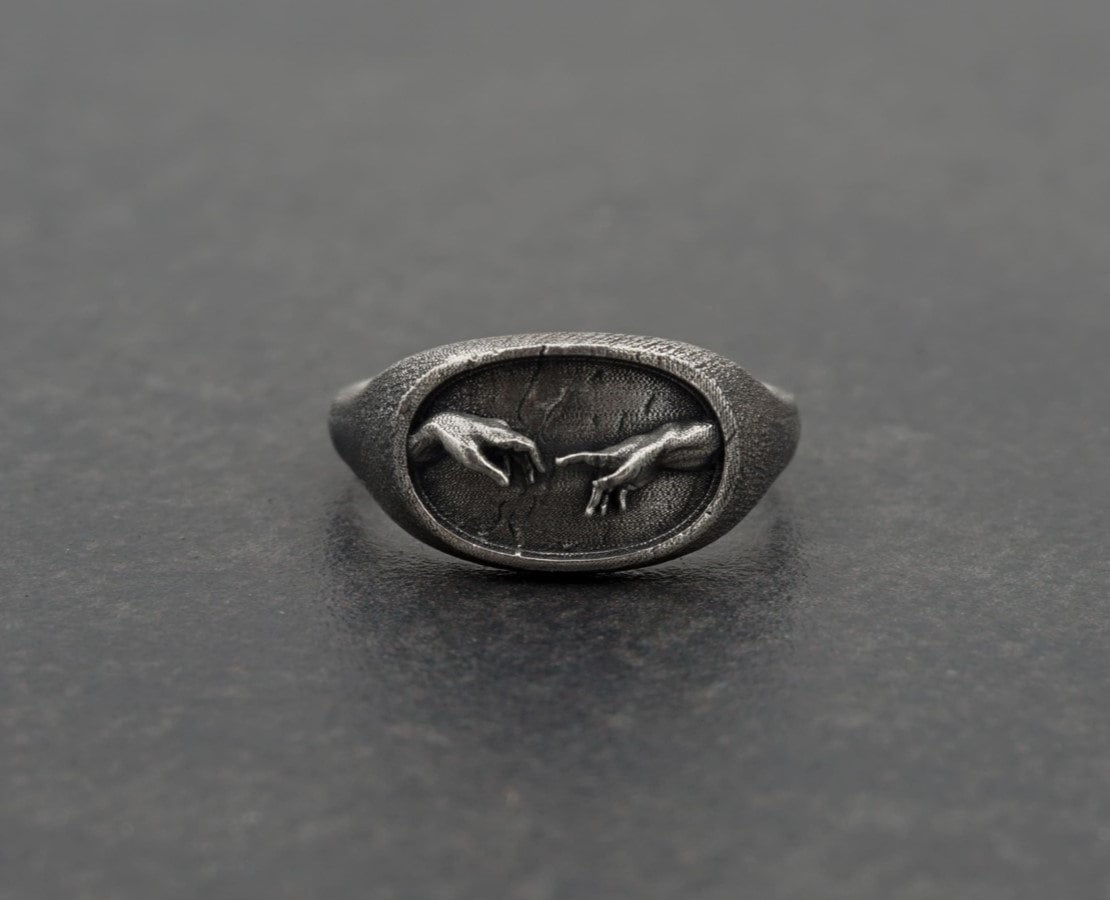 Creation of Adam Ring: Sterling Silver Renaissance Wedding Band (etsy image id: 5589616524)