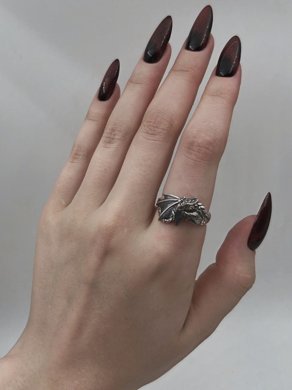 Sterling Silver Dragon Ring: Handmade Fantasy Jewelry (etsy image id: 5617702187)