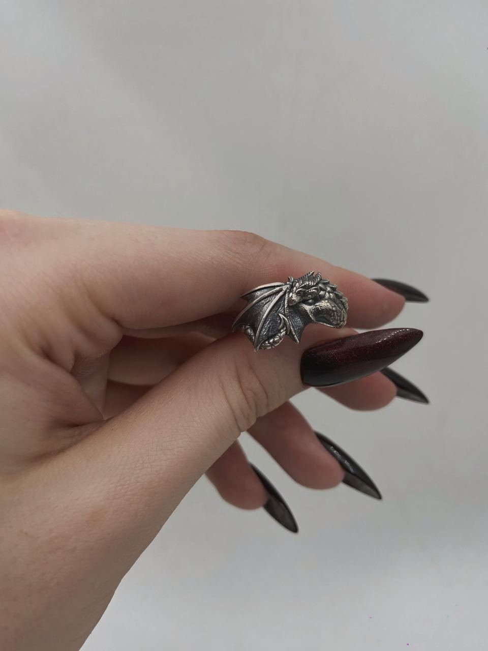 Sterling Silver Dragon Ring: Handmade Fantasy Jewelry (etsy image id: 5617702189)