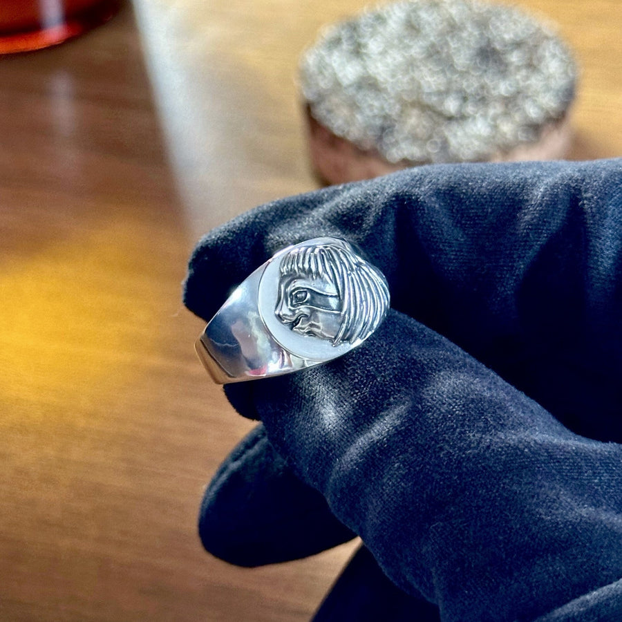 Sterling Silver Sloth Signet Ring: Handcrafted Animal Jewelry (etsy image id: 5634744453)