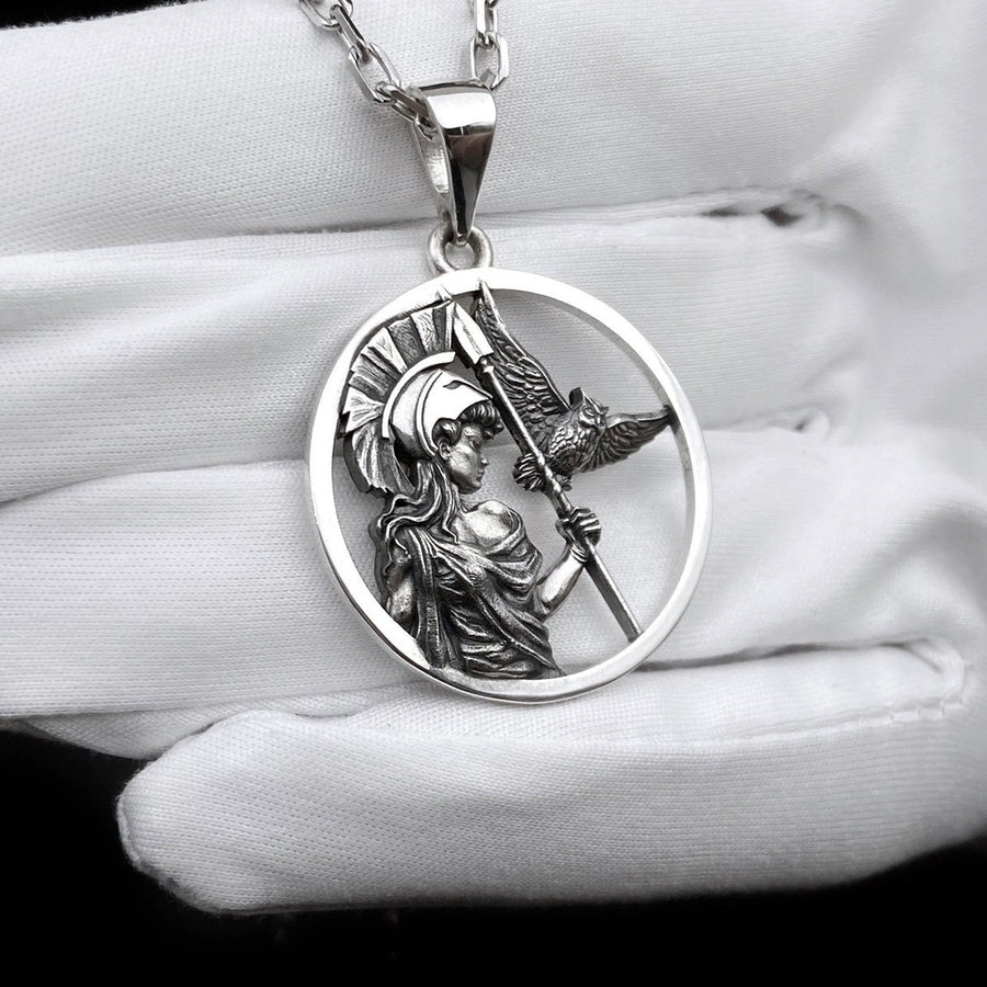Sterling Silver Athena Pendant: Ancient Greek Goddess Necklace (etsy image id: 5709007787)