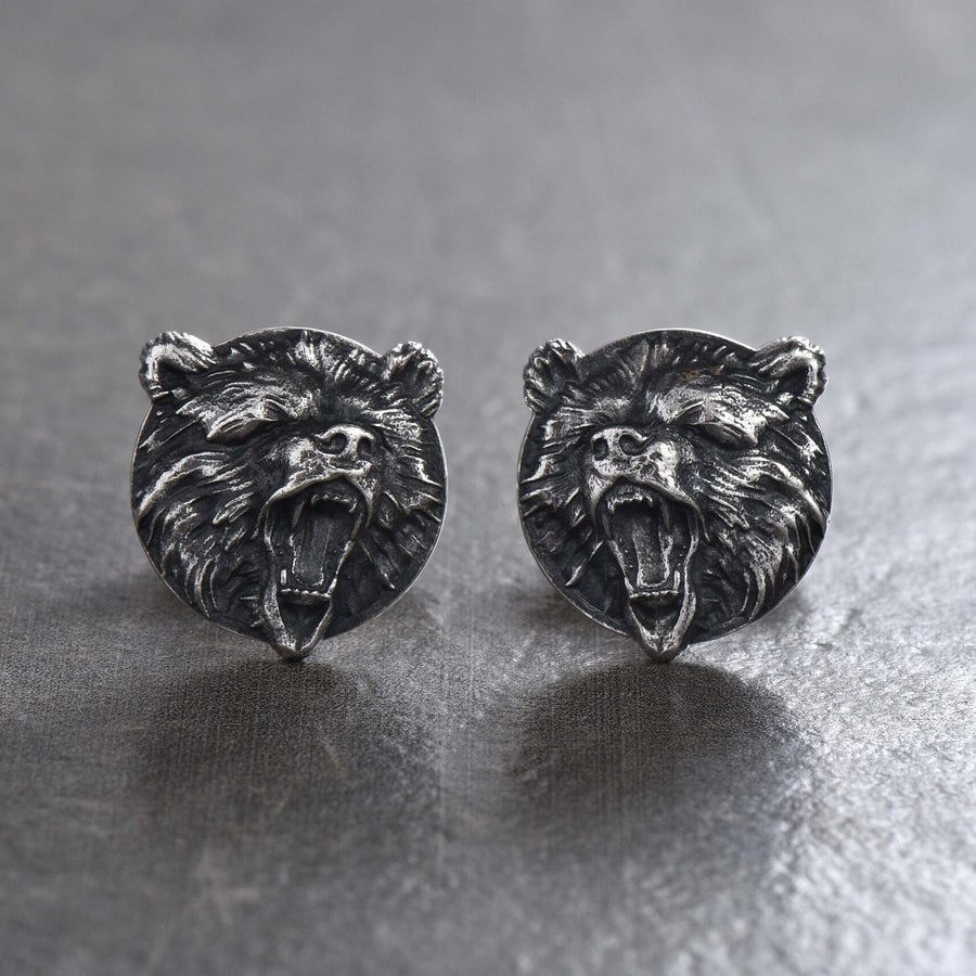 Elevate your style with these handcrafted sterling silver bear cufflinks, designed for those who appreciate both timeless elegance and the rugged spirit of wildlife. Each cufflink captures the strength and grace of the bear, a symbol of confidence, courage, and resilience. (etsy image id: 5749302659)