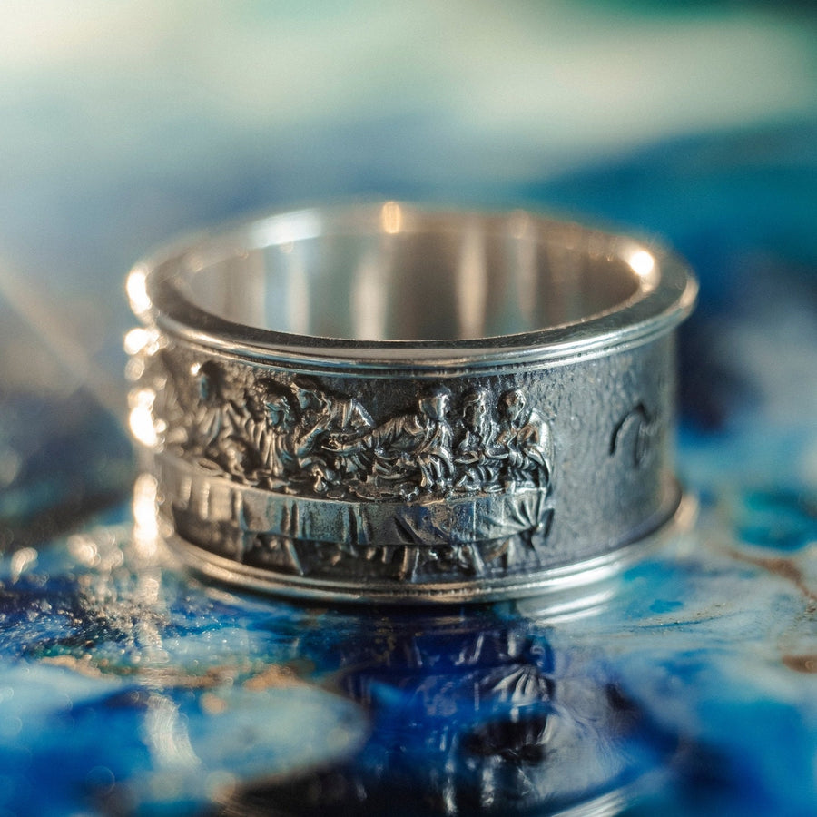 Sterling Silver Last Supper Ring: Da Vinci Renaissance Art (etsy image id: 5819098712)