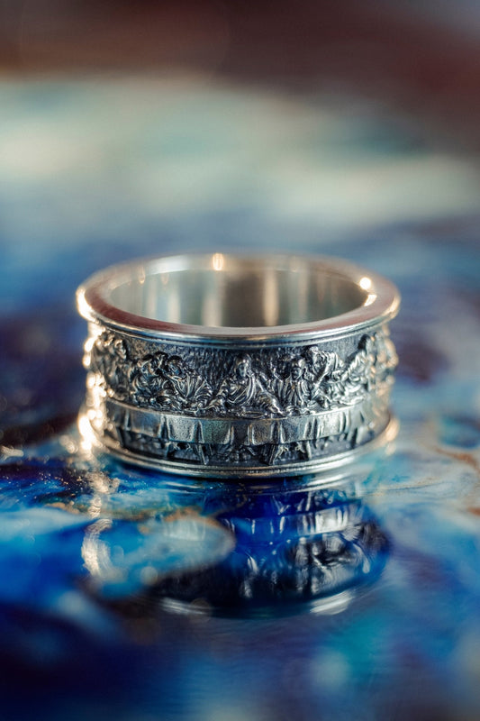 Sterling Silver Last Supper Ring: Da Vinci Renaissance Art (etsy image id: 5867186605)