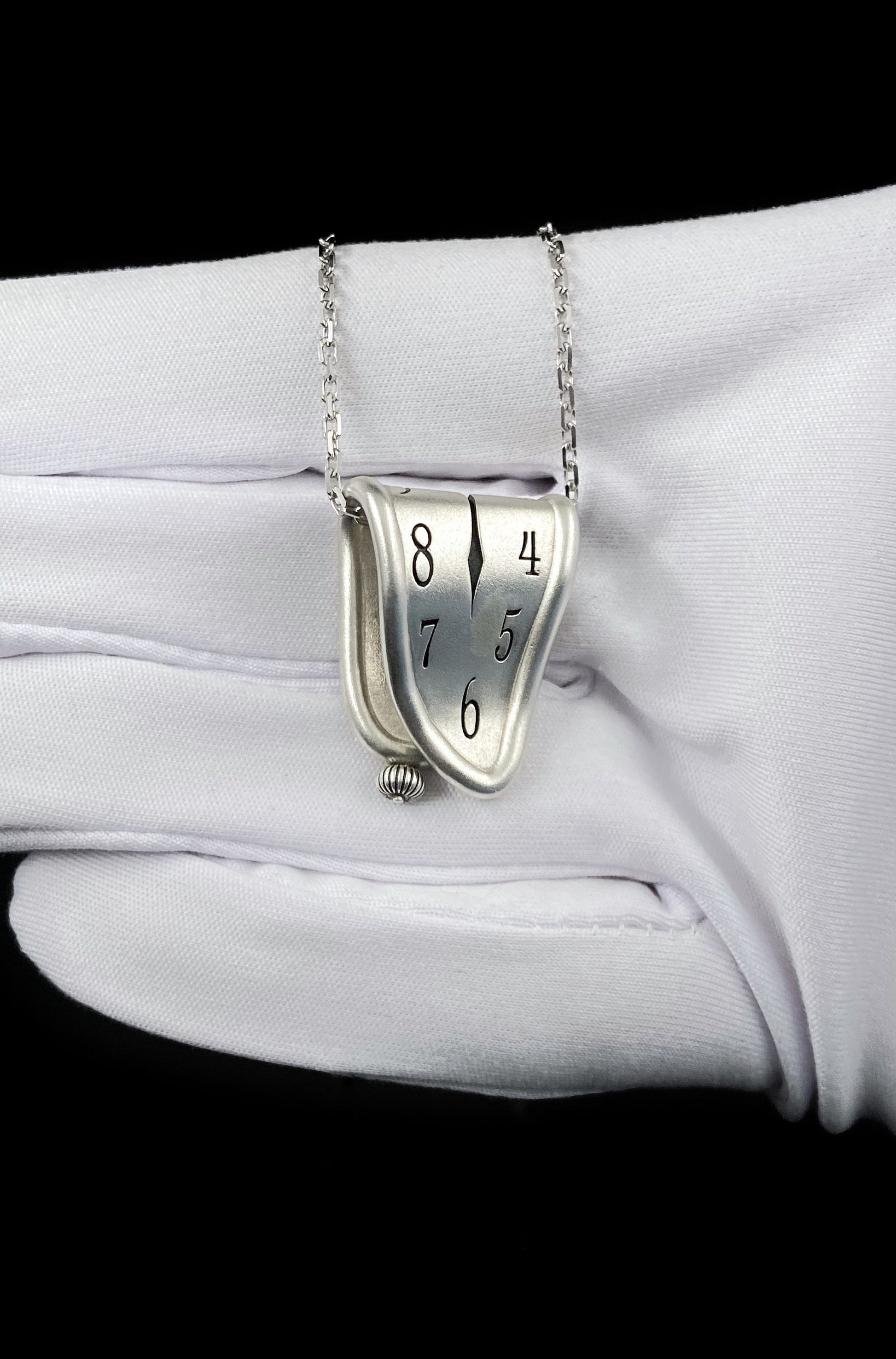 Sterling Silver Salvador Dali 'Persistence of Memory' Pendant - Gothic Art Jewelry (etsy image id: 5913909242)