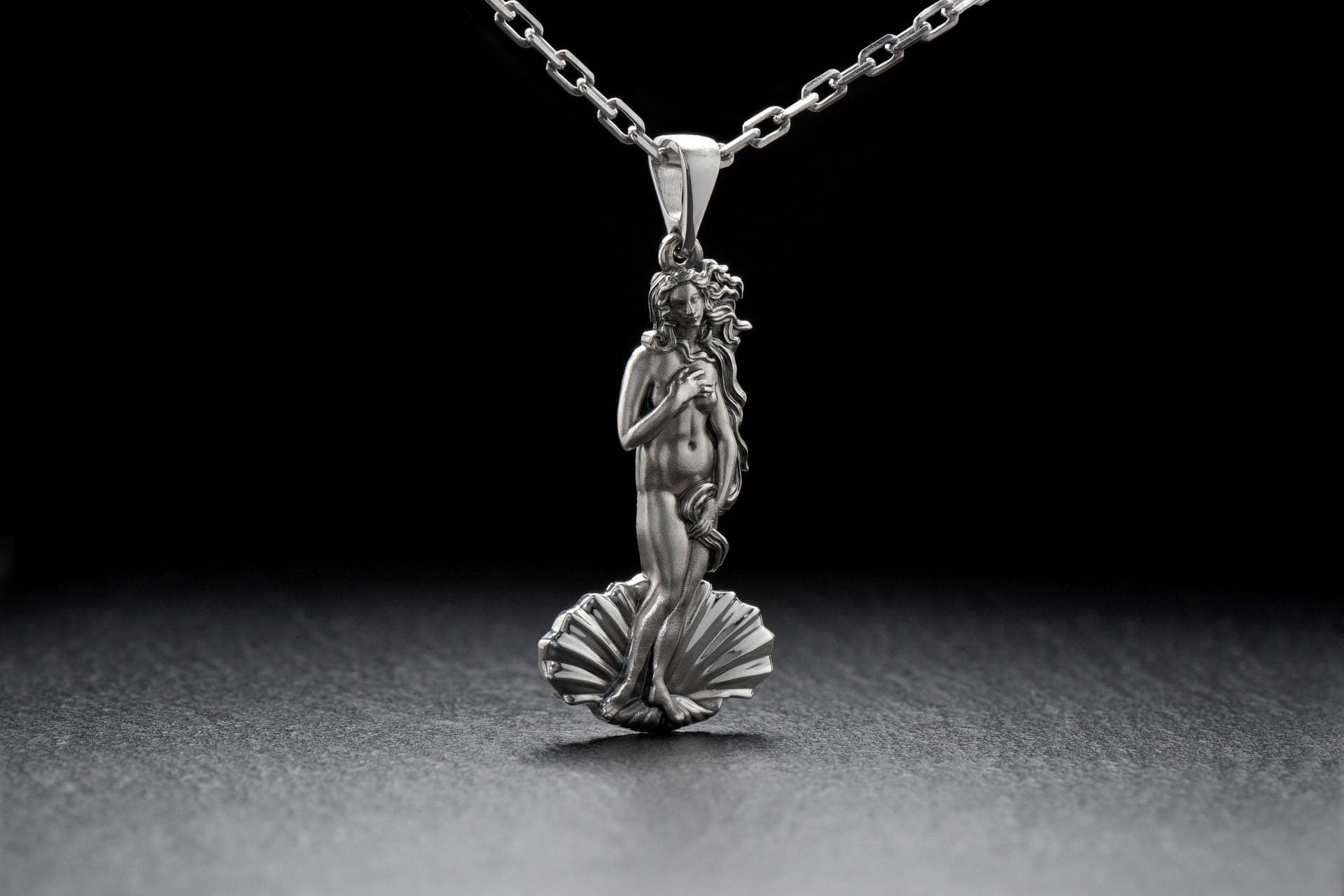 Birth of Venus Sterling Silver Pendant: Renaissance Art Necklace (etsy image id: 5954417078)