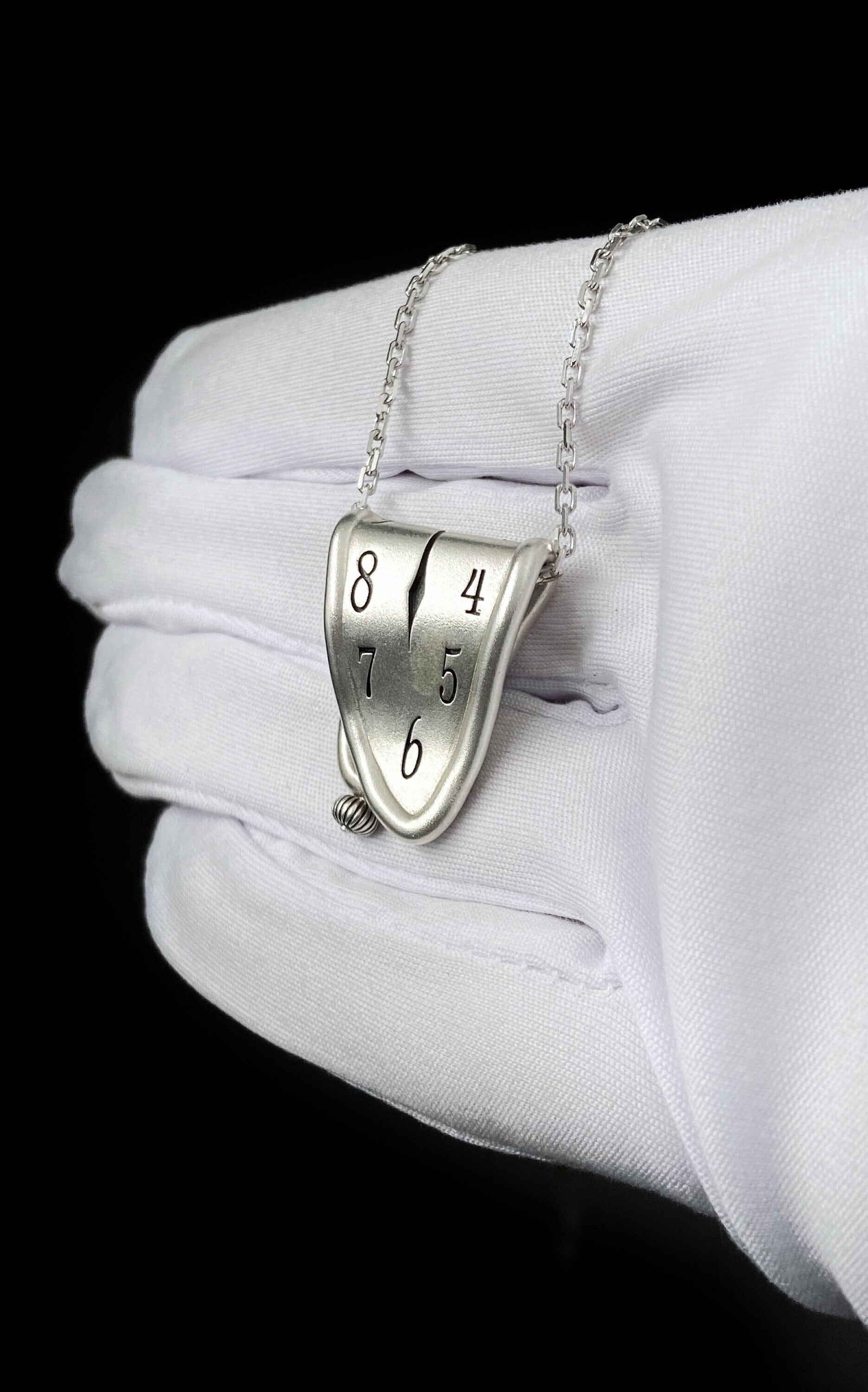 Sterling Silver Salvador Dali 'Persistence of Memory' Pendant - Gothic Art Jewelry (etsy image id: 5961997017)