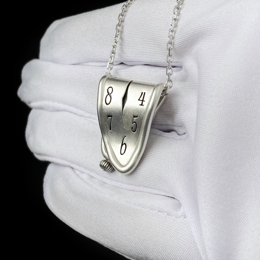 Sterling Silver Salvador Dali 'Persistence of Memory' Pendant - Gothic Art Jewelry (etsy image id: 5961997017)