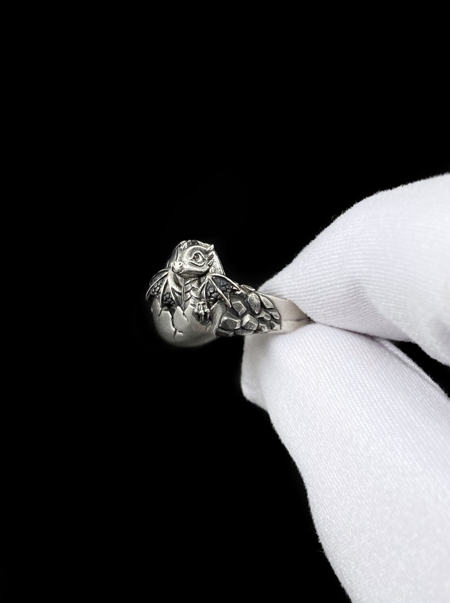 Sterling Silver Baby Dragon Ring: Handmade Fantasy Jewelry (etsy image id: 5996670270)