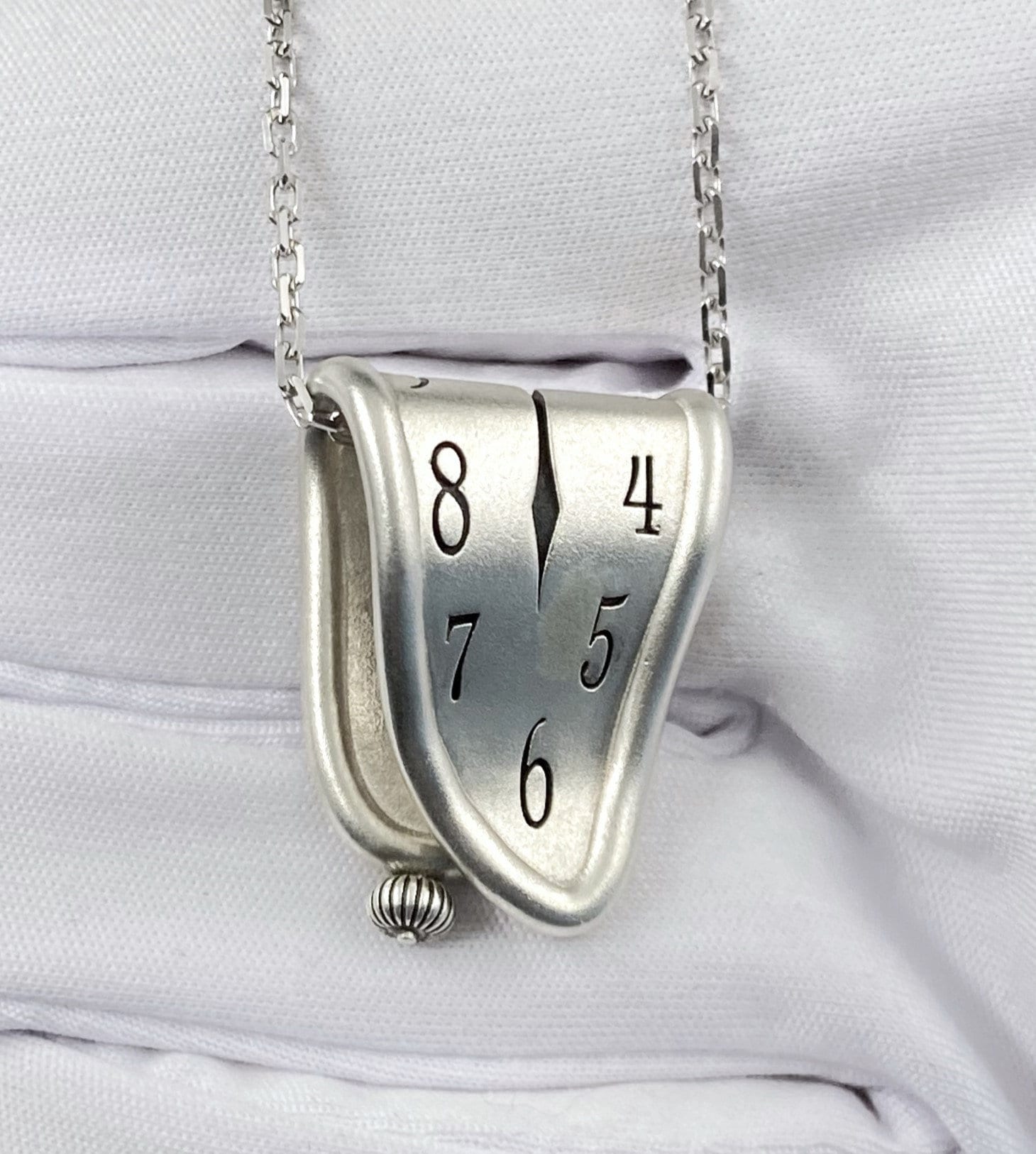 Sterling Silver Salvador Dali 'Persistence of Memory' Pendant - Gothic Art Jewelry (etsy image id: 6007758784)