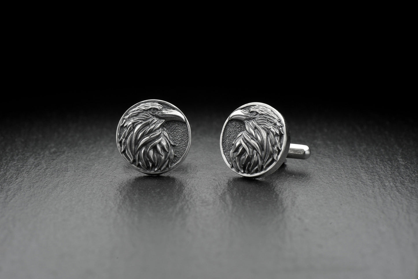 Sterling Silver Raven Cufflinks: Bird Lover Jewelry (etsy image id: 6012323816)
