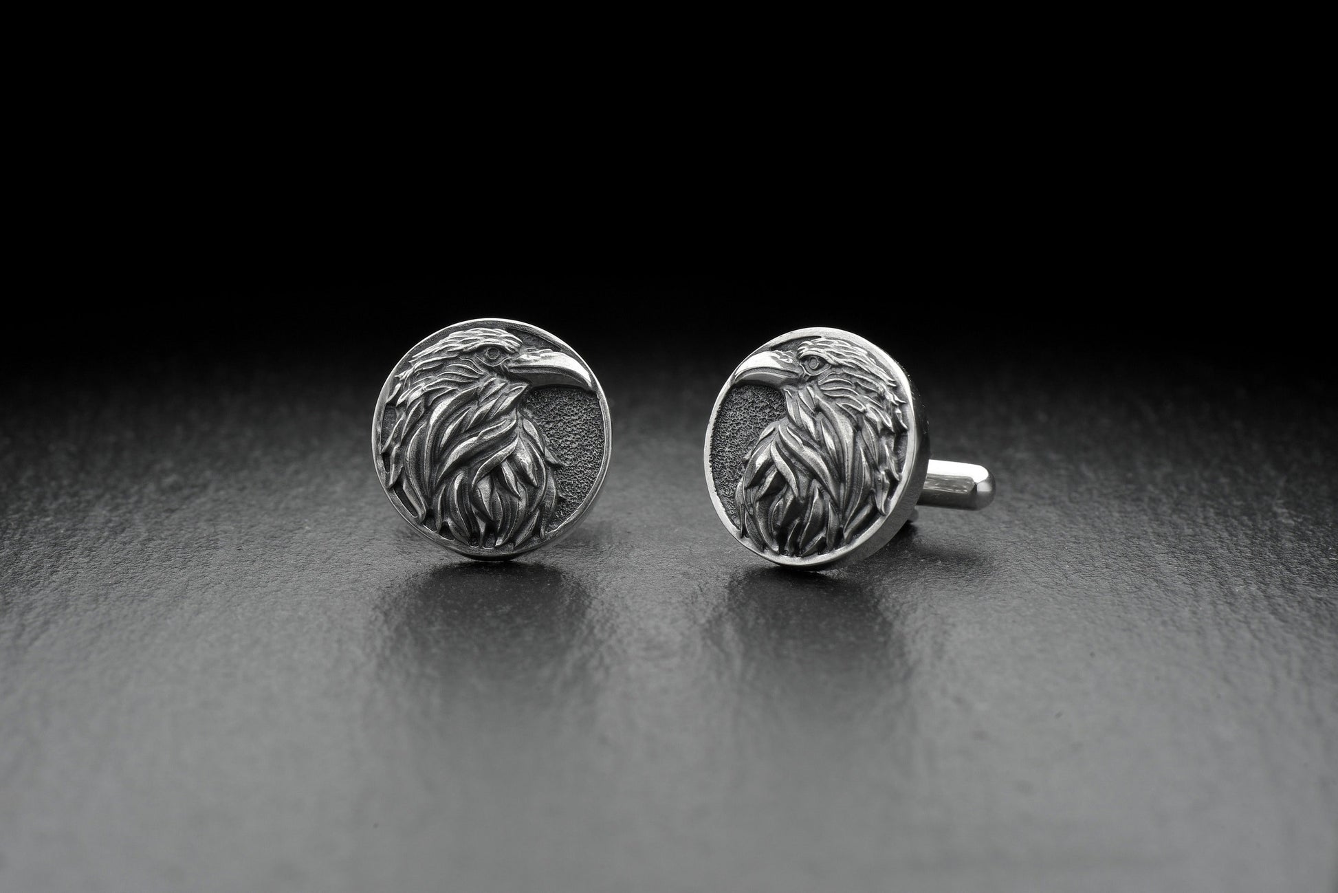 Sterling Silver Raven Cufflinks: Bird Lover Jewelry (etsy image id: 6012323816)
