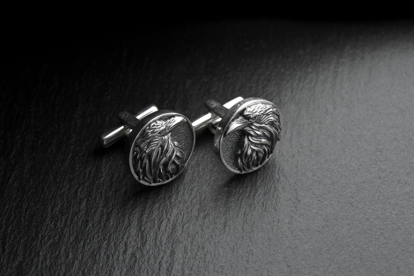 Sterling Silver Raven Cufflinks: Bird Lover Jewelry (etsy image id: 6012323934)