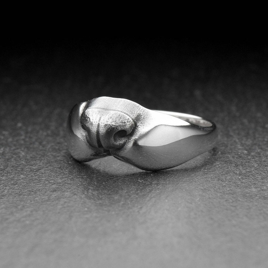 Handmade Sterling Silver Ferret Nose Ring, Minimalist Animal Jewelry, Unique Pet Lover Gift, Unisex Silver Ring, Modern Animal Ring (etsy image id: 6052315682)