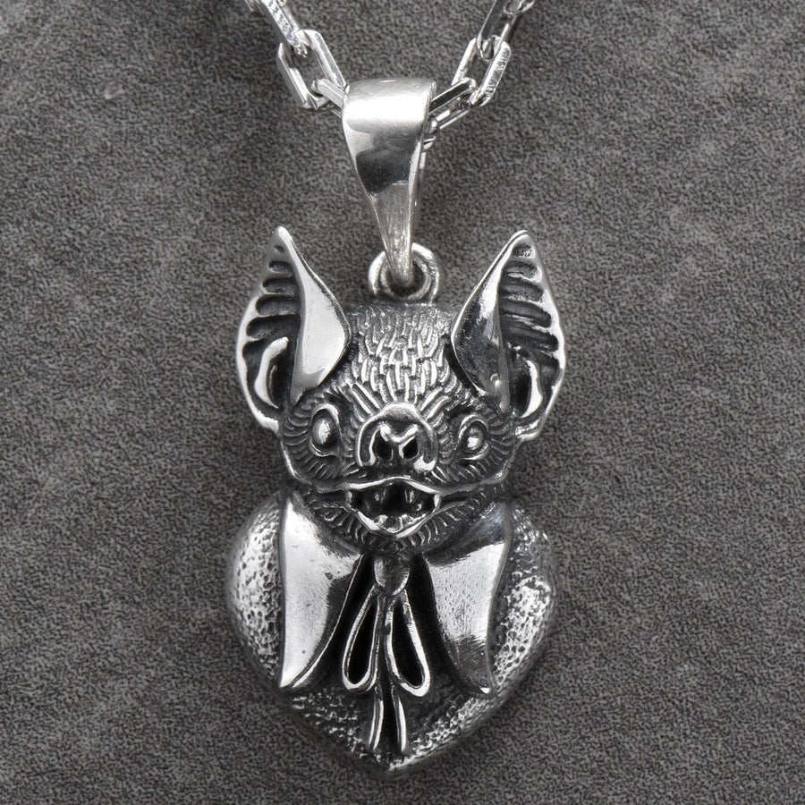 Sterling Silver Gentleman Bat Necklace: Gothic Animal Pendant (etsy image id: 6087171913)
