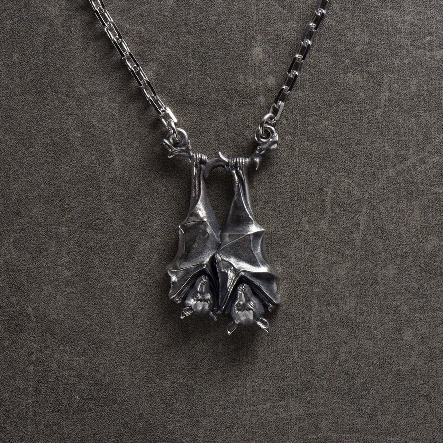 silver pendant	pendant Vampire Girl	Vampire	vampire necklace	gothic necklace	vampire jewelry	bat pendant	halloween	gothic pendant	gothic jewelry	bat necklace	Flying Foxes	Pendant Flying Foxes (etsy image id: 6087293449)