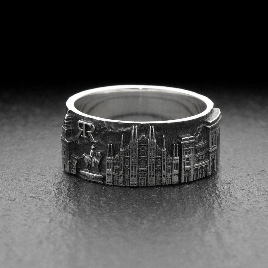 Sterling Silver Milan Cityscape Ring: Handmade Italian Souvenir (etsy image id: 6095723741)