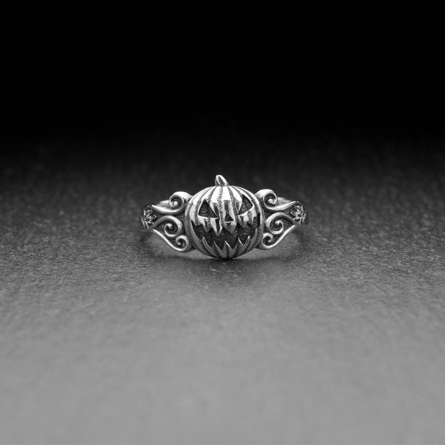 halloween ring	halloween jewelry	halloween pumpkin	pumpkin silver ring	pumpkin jewelry	halloween gift (etsy image id: 6263078080)