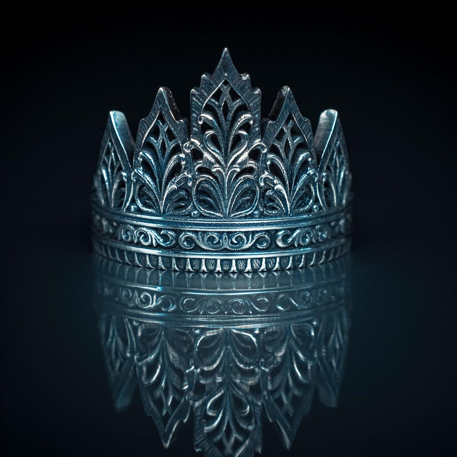 Sterling Silver Crown Ring: Gothic Medieval Jewelry (etsy image id: 6408081285)