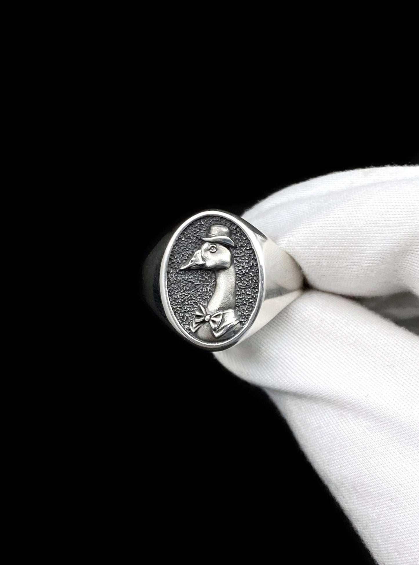 Sterling Silver Ring Goose Groom, Fun Jewelry, Interesting Gift, Handmade Signet  Ring, Bird Ring, Goose Lovers Gift, Bird Jewelry (etsy image id: 6555887831)