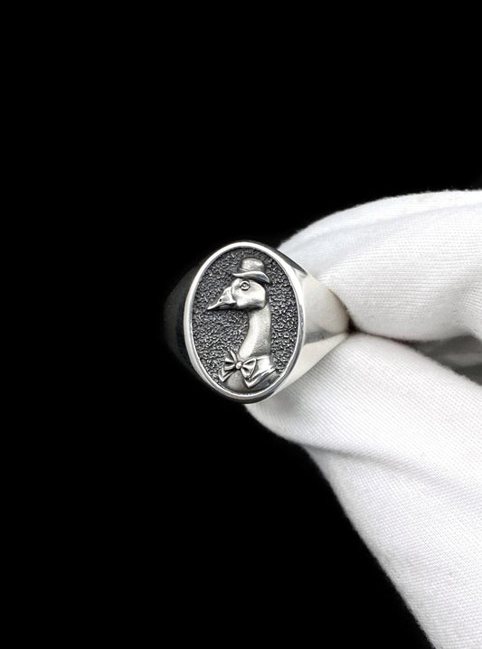 Sterling Silver Ring Goose Groom, Fun Jewelry, Interesting Gift, Handmade Signet  Ring, Bird Ring, Goose Lovers Gift, Bird Jewelry (etsy image id: 6555887831)