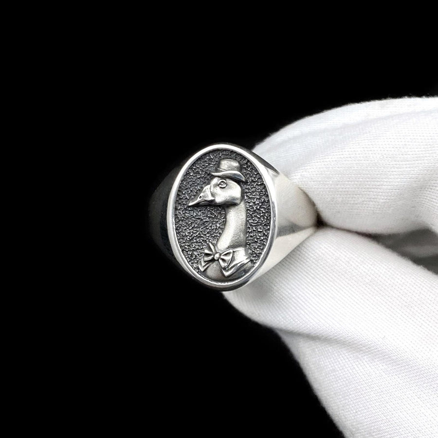 Sterling Silver Ring Goose Groom, Fun Jewelry, Interesting Gift, Handmade Signet  Ring, Bird Ring, Goose Lovers Gift, Bird Jewelry (etsy image id: 6555887831)