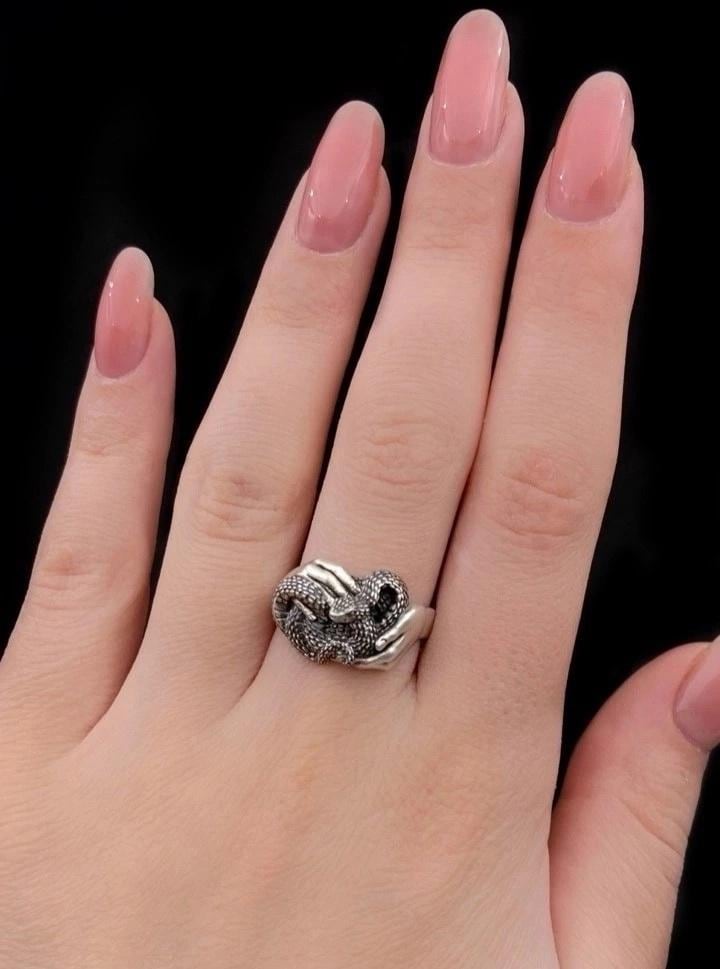 Sterling Silver Serpent Ring, Handmade Ring Snake, Mens Ring, Womens Ring, Snake Jewelry, Serpent Lovers Gift, Snake Lovers Jewelry (etsy image id: 6570843211)
