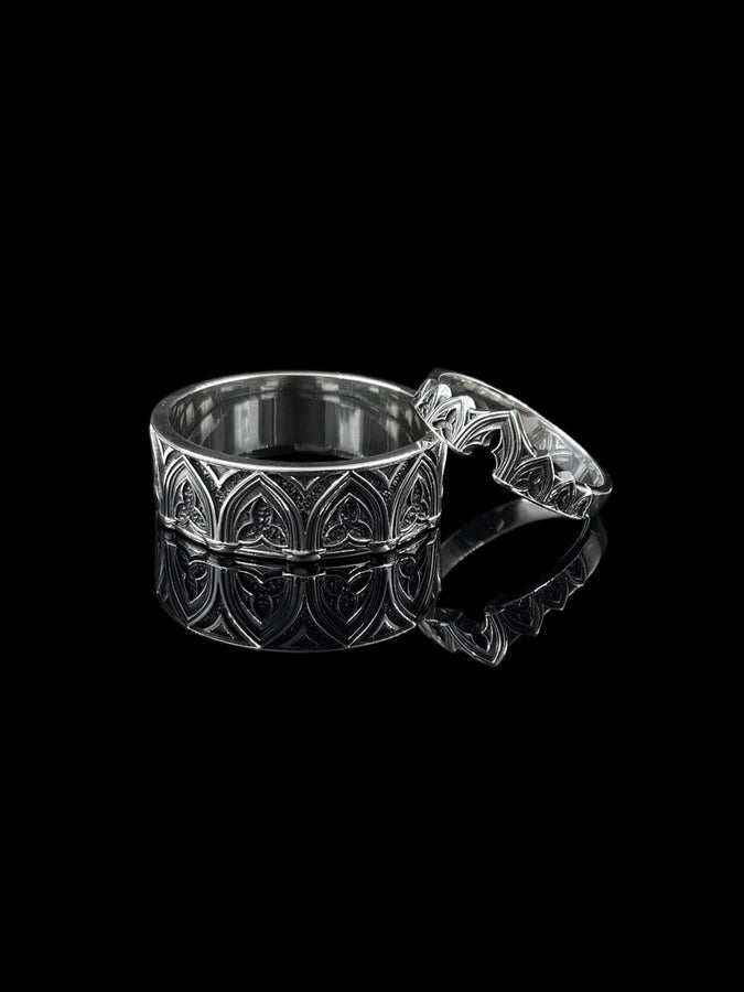 Oxidized Sterling Silver Gothic Ring: Handmade Medieval Jewelry (etsy image id: 7424756295)