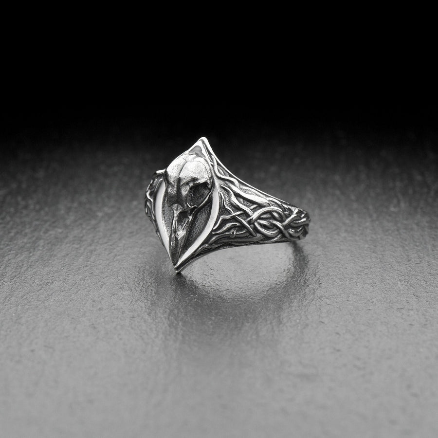 Sterling silver	silver ring	Sterling silver ring	Ring Ram Skull	Ram Skull	gift for her	gift for him	Skull	Ring Crow Skull	Crow Skull	jewelry Crow Skull	crow ring	Skull ring (etsy image id: 6981718148)