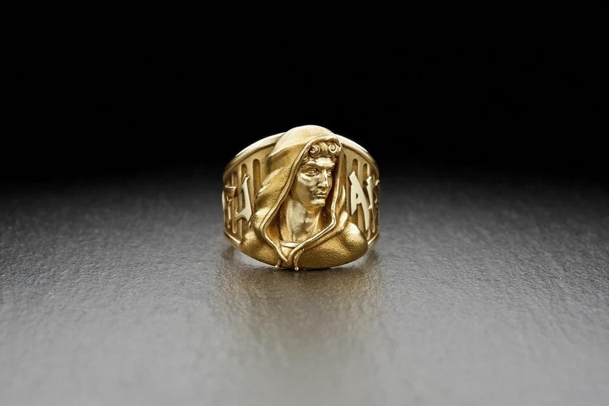 Sterling Silver David Ring: Michelangelo Sculpture, Handmade Jewelry (etsy image id: 6989997091)