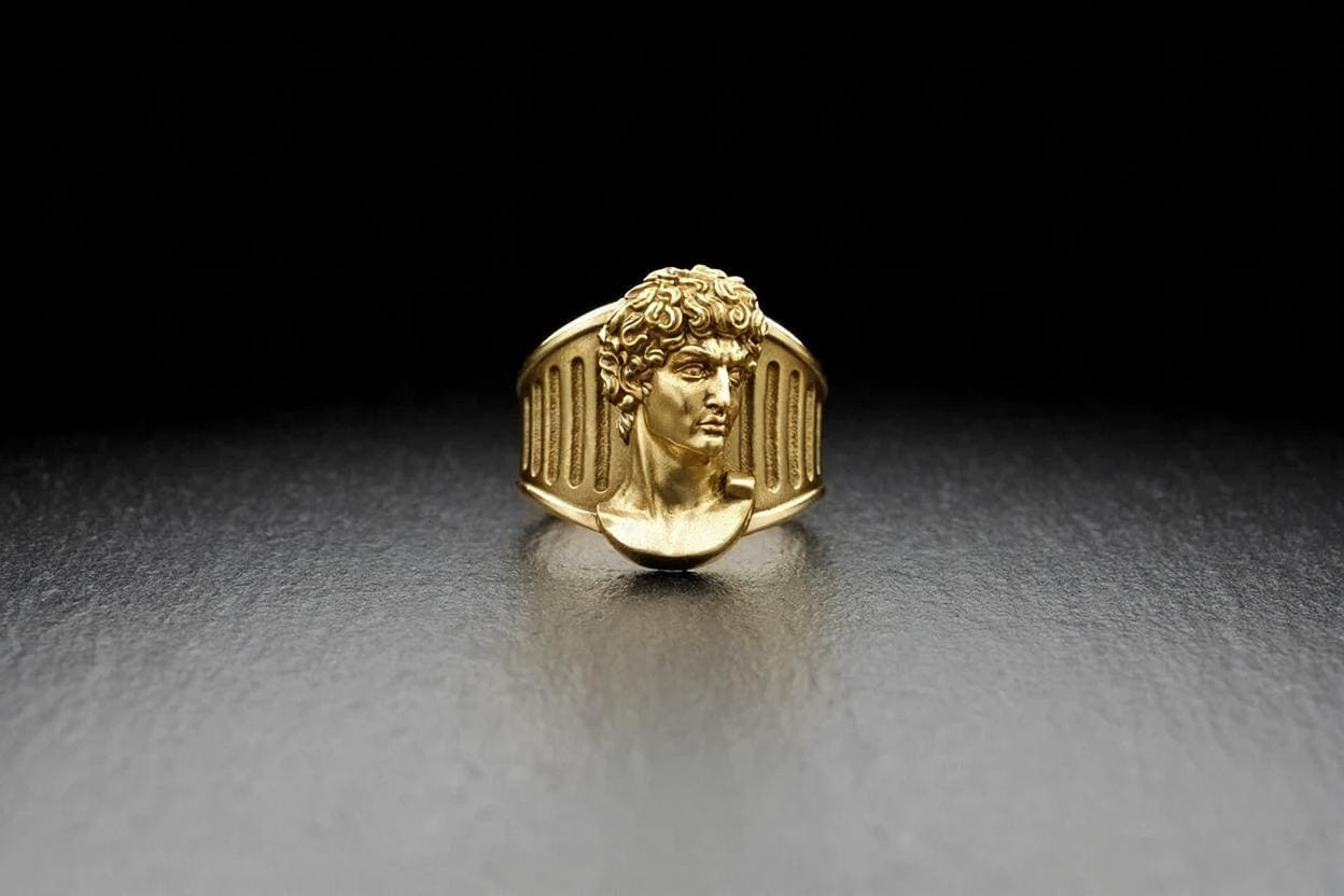 Sterling Silver David Sculpture Ring: Renaissance Art Jewelry (etsy image id: 6990056513)