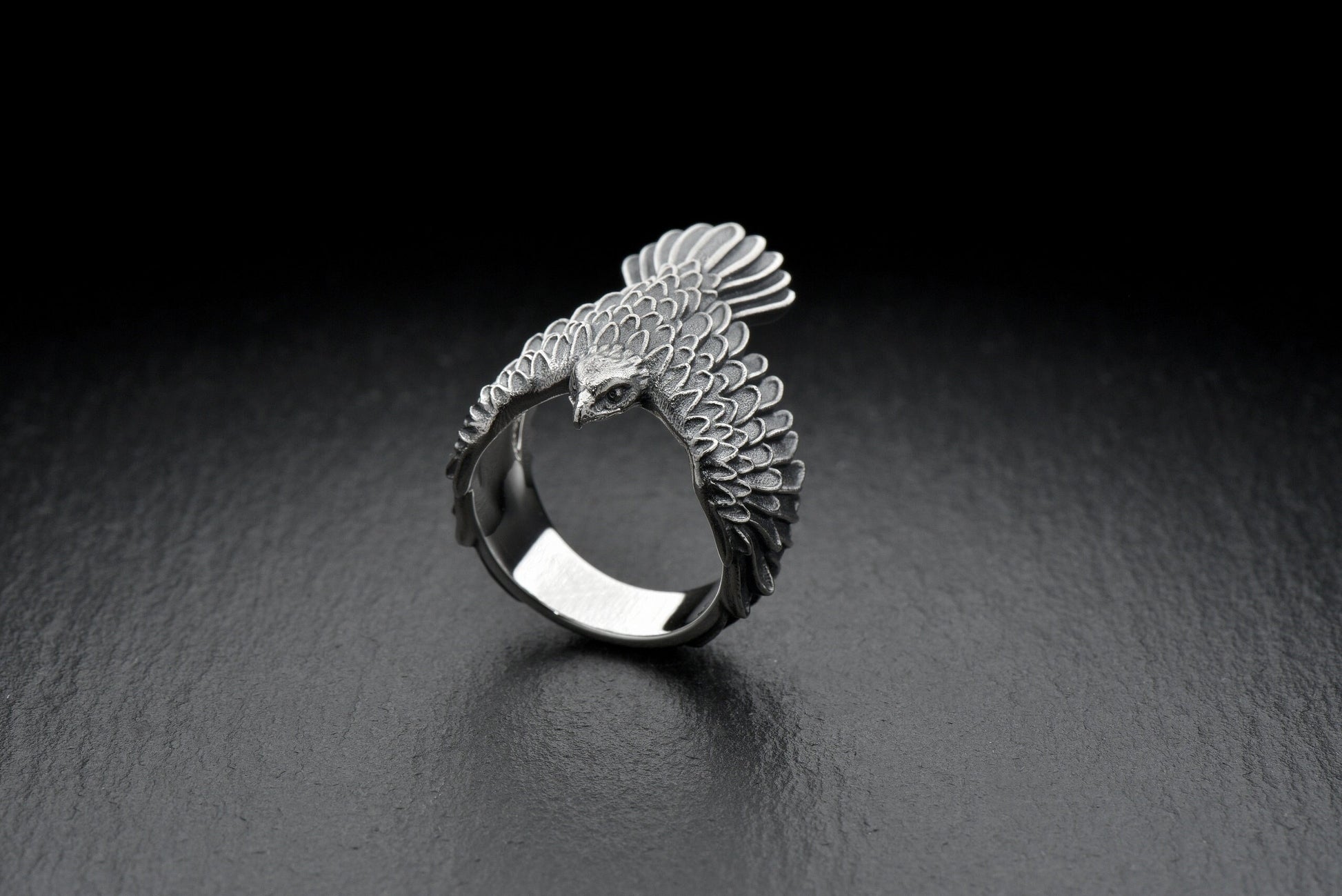 ring	bird ring	Silver ring	Falcon Ring	Falcon jewelry	Falcon	bird jewelry (etsy image id: 6994187014)
