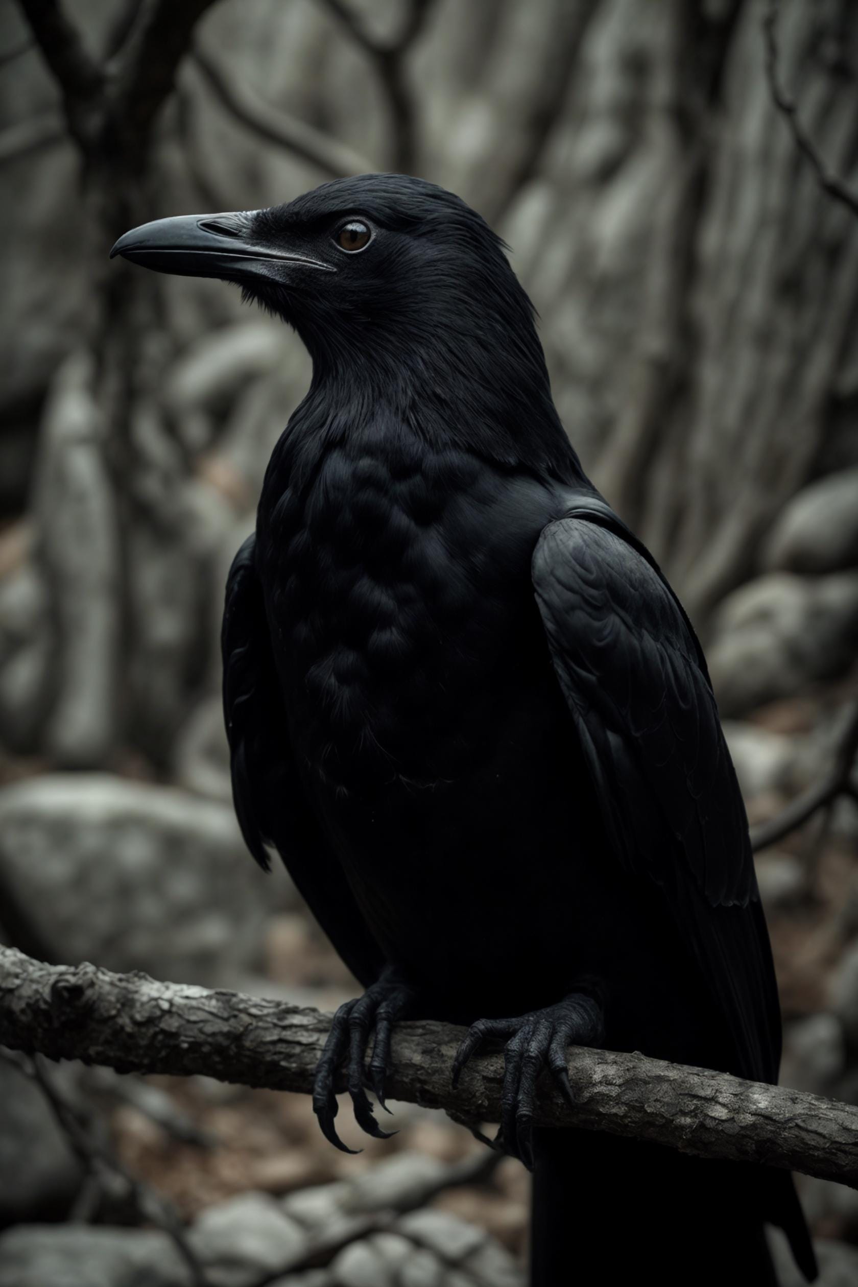 Oxidized Sterling Silver Crow Earrings: Gothic Raven Jewelry (etsy image id: 6998220342)