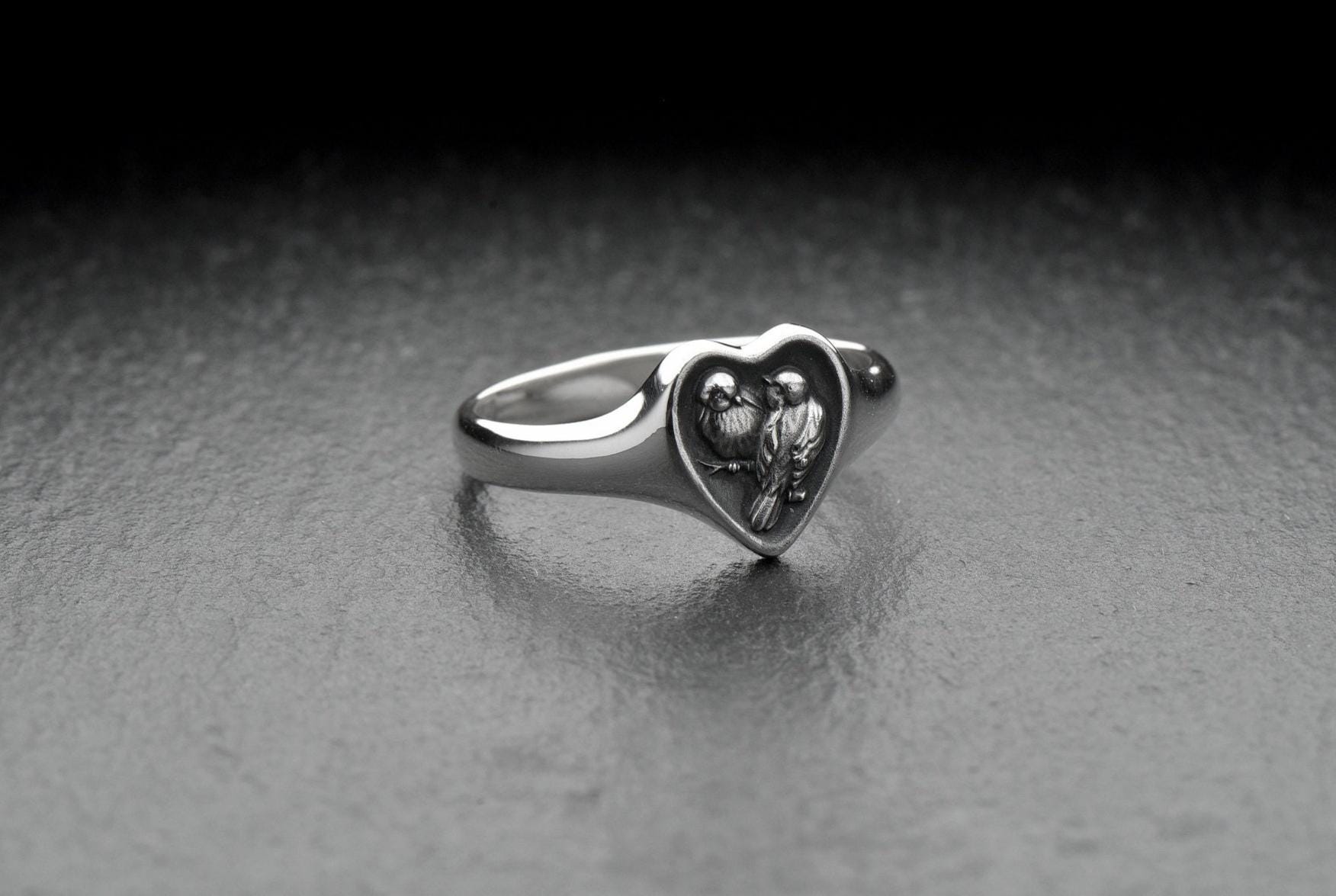 titmouse	bird rings	silver ring bird	silver titmouse	silver	titmouse jewelry	gift (etsy image id: 7000362366)