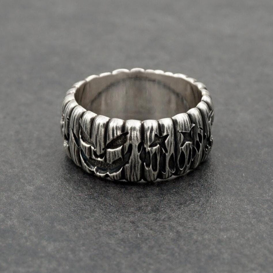 Sterling Silver Pumpkin Ring: Oxidized Halloween Jewelry (etsy image id: 7029581161)