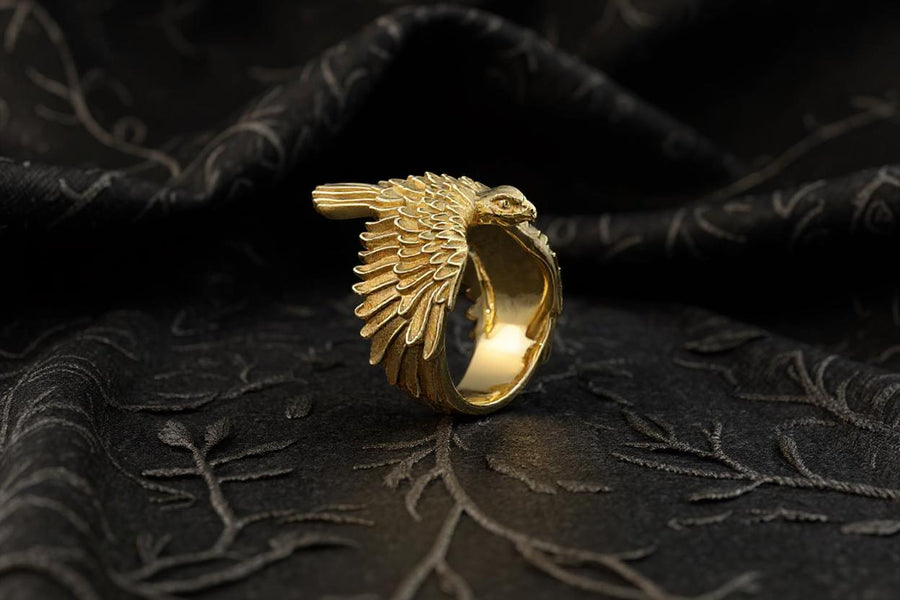 ring	bird ring	Silver ring	Falcon Ring	Falcon jewelry	Falcon	bird jewelry (etsy image id: 6994187014)