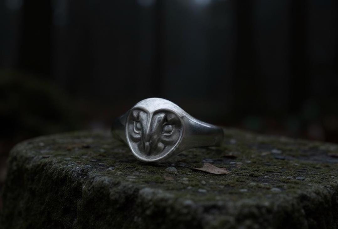 Sterling Silver Owl Ring: Minimalist Spirit Animal Jewelry (etsy image id: 7043237937)